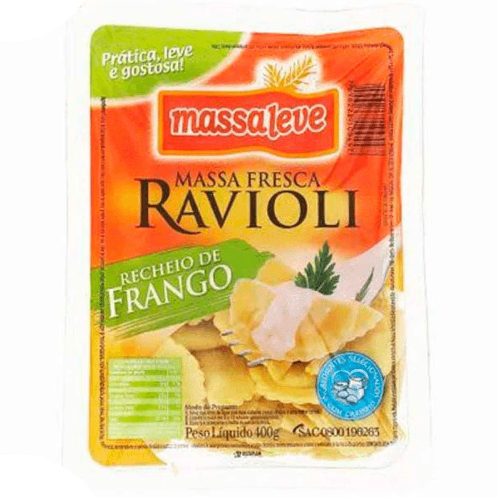 Ravioli Massa Leve de de Frango 400 g