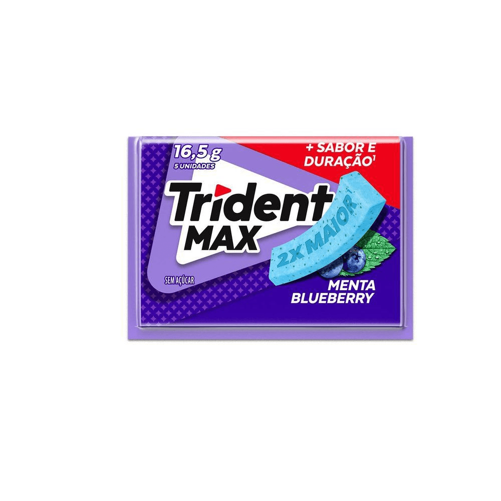 Chiclete Trident Max Menta Blueberry 16,5g