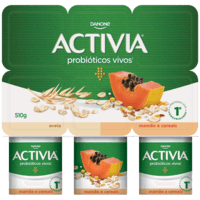 Activia Polpa Mamão e Cereais 510g 6 unidades