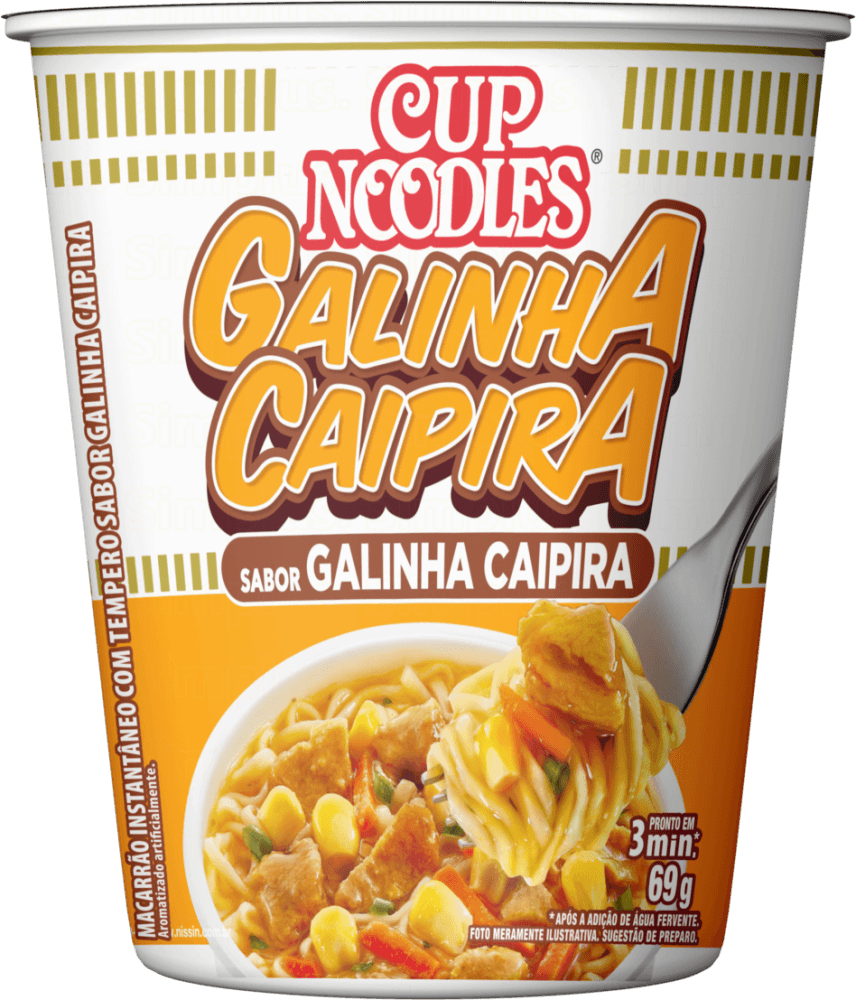 Macarrão Instantâneo com Tempero de Galinha Caipira Cup Noodles Copo 69g