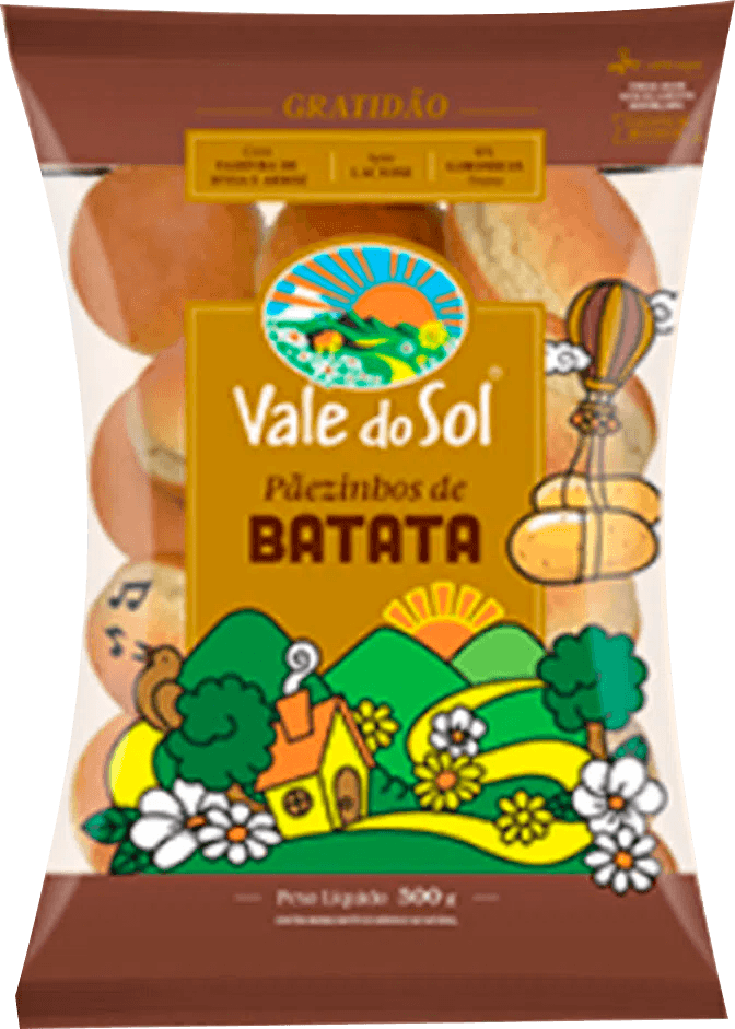 Pãezinhos de Batata Zero Lactose Vale do Sol Pacote 250g