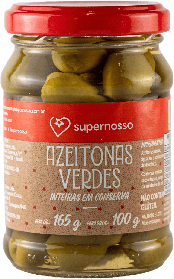 Azeitona Verde com Caroço Vidro 100g