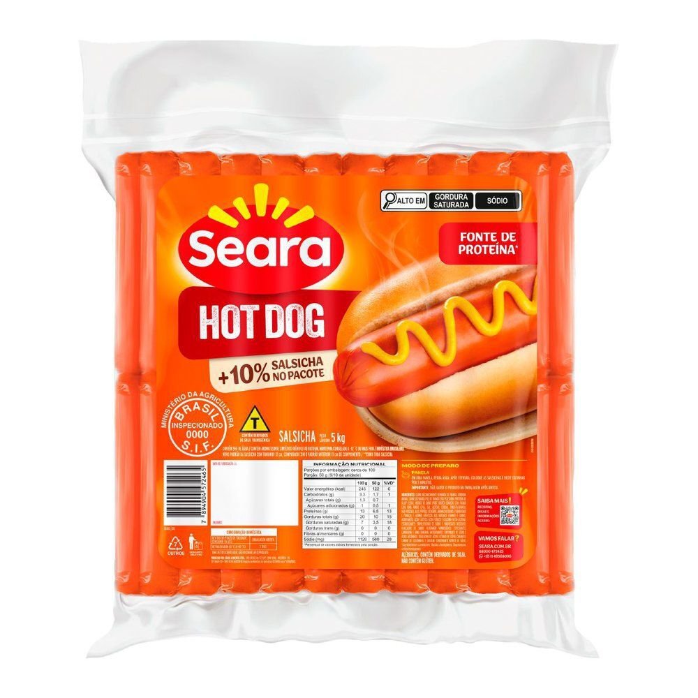 Salsicha Resfriada Seara 1Kg