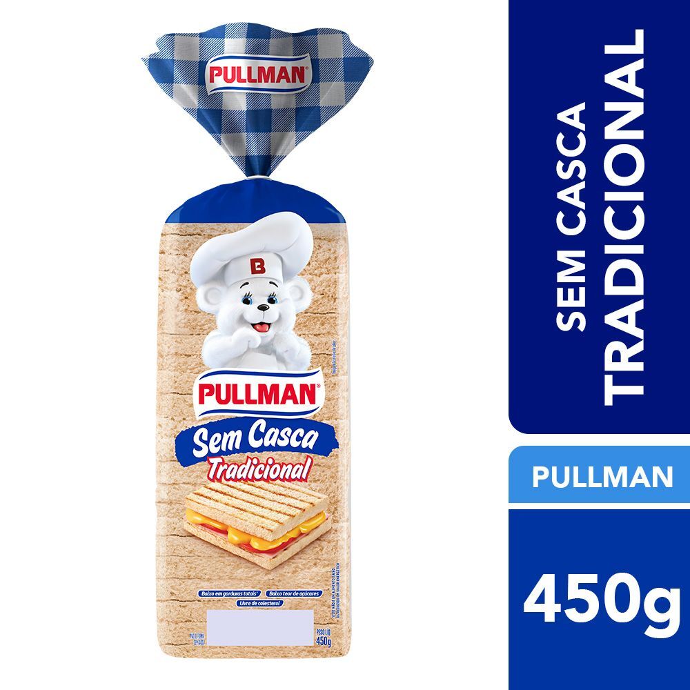 Pão de Forma Sem Casca Pullman 450g