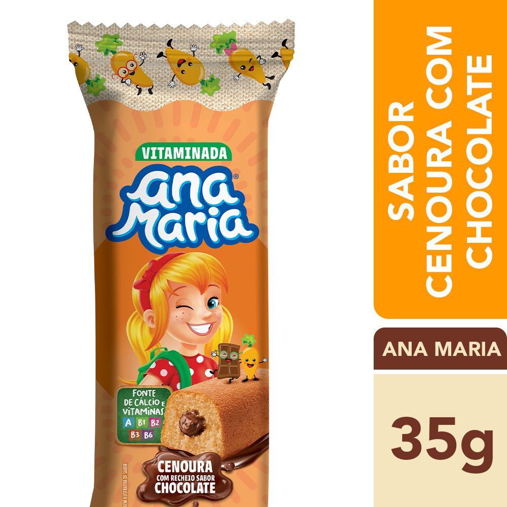 Bolinho Ana Maria QD+ Cenoura com Chocolate 35g