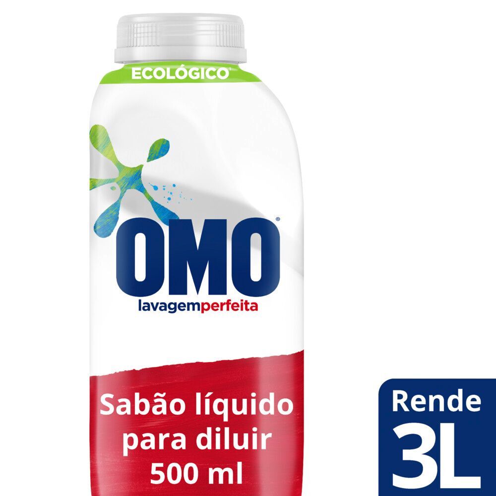 Sabão Liquido Concentrado Omo Lavagem Perfeita Para Diluir 500ml