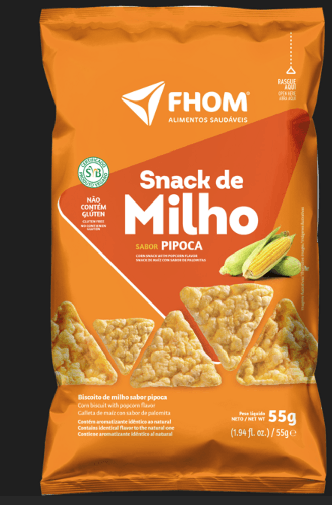 Snack de Milho Pipoca Fhom 55g