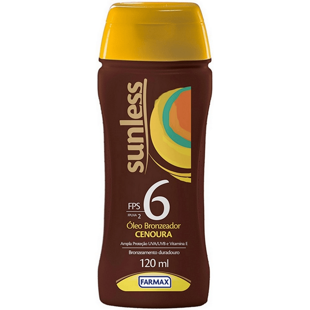 Óleo bronzeador cenoura FPS6 Sunless 120ml