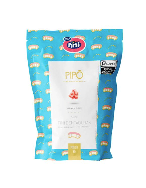 PIPOCA DOCE PIPO GOURMET 80G FINI DENTADURA